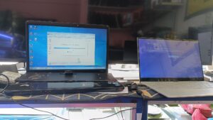 Two laptops reprogram